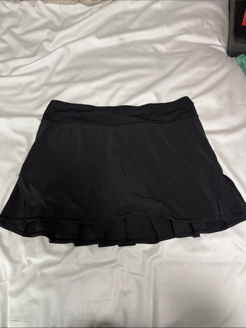 lululemon athletica Black Pleated Hem Athletic Skirt